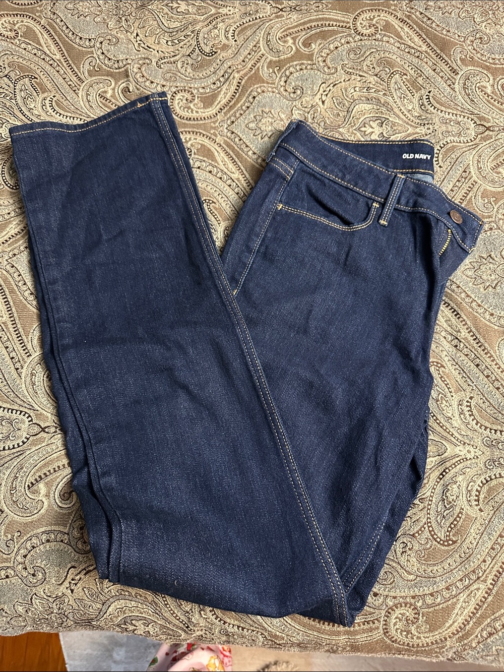 Old Navy Women's Dark Blue Straight Leg Jeans 4T